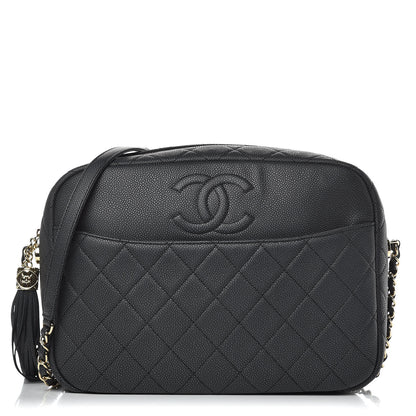 Chanel Caviar Quilted Large Coco Tassel Camera Case Black 1 of 9