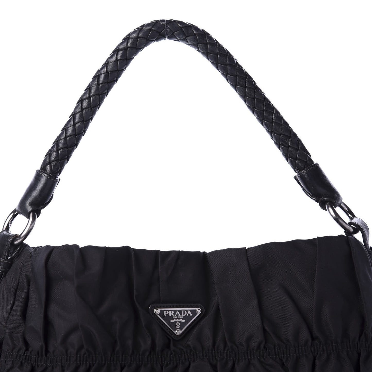 Tessuto Nylon Gaufre Hobo Black