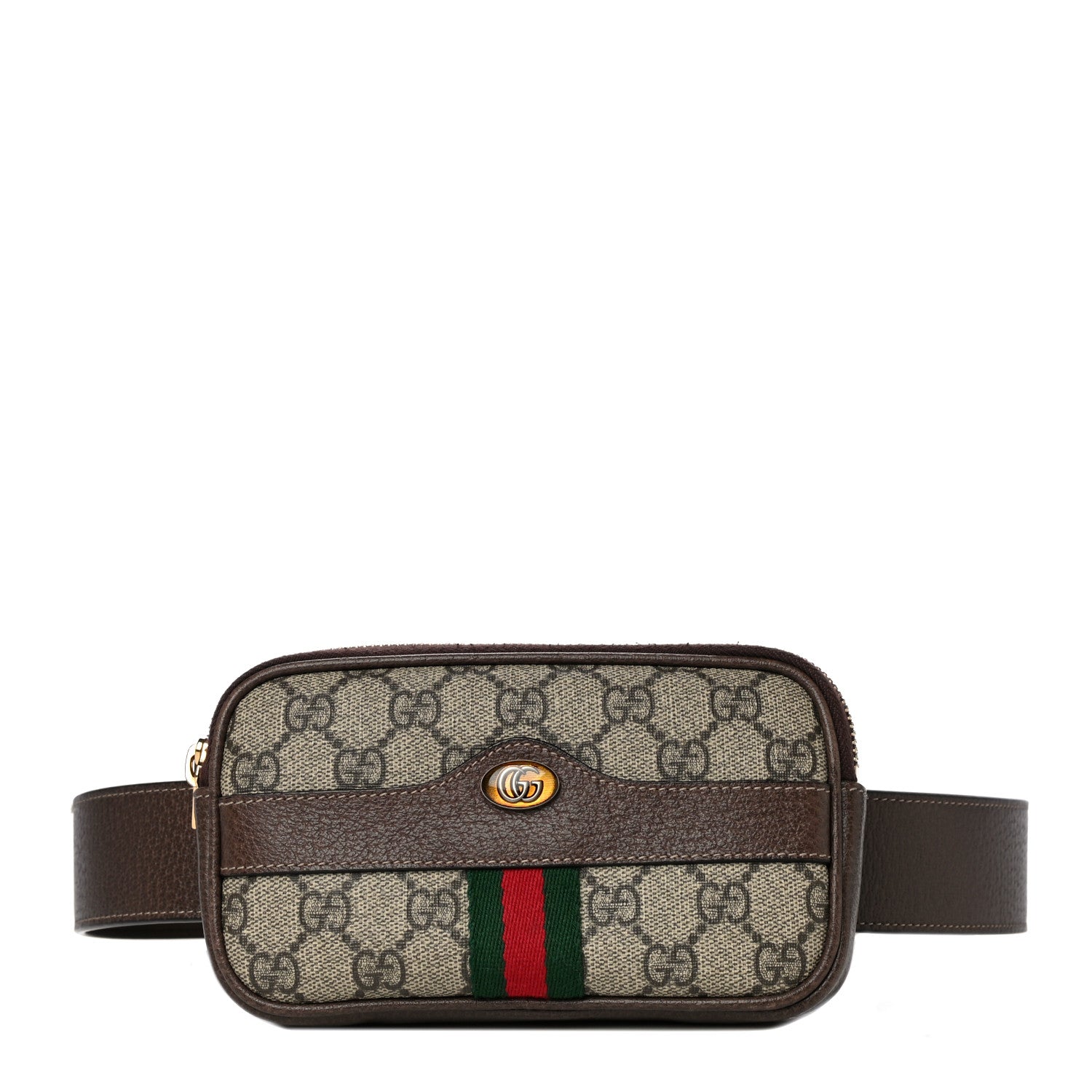 Gucci GG Supreme Monogram Ophidia Belted iPhone Case 85 34 Dark Brown 1 of 12