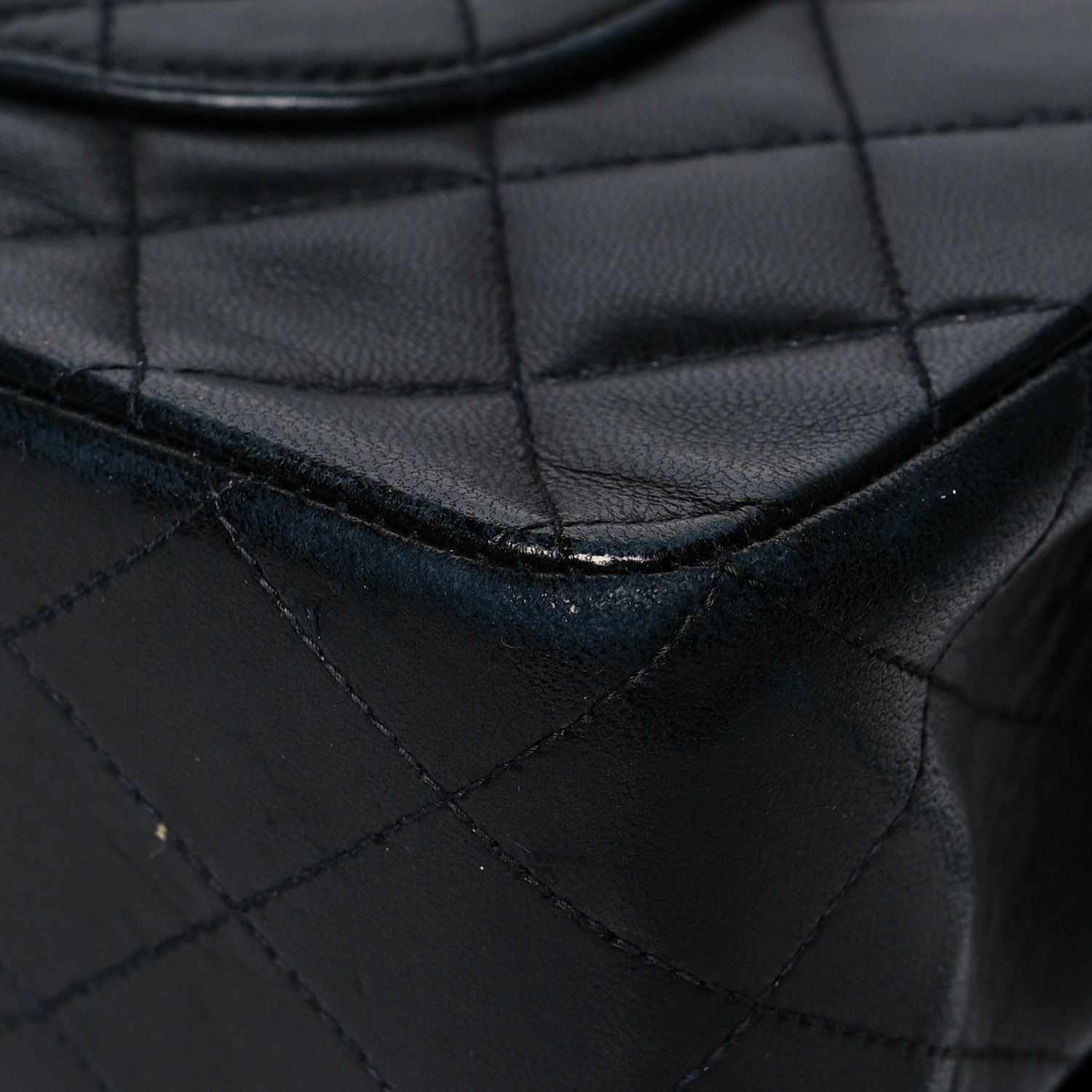 Chanel Lambskin Quilted Medium Double Flap Black 12 of 16