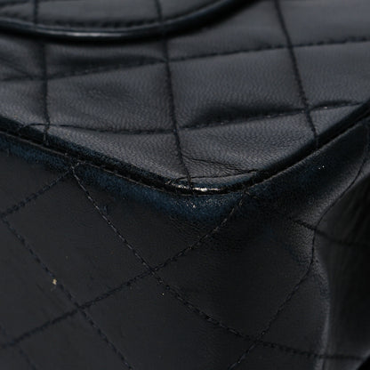 Chanel Lambskin Quilted Medium Double Flap Black 12 of 16