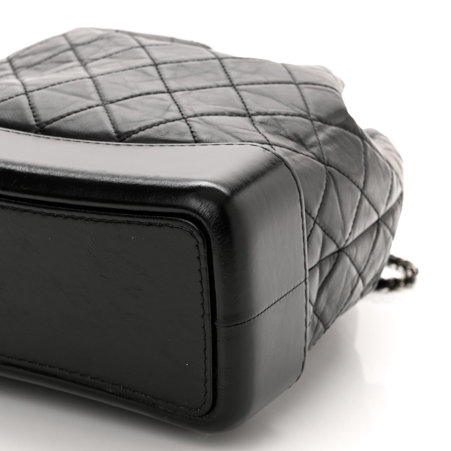 Chanel Aged Calfskin Quilted Gabrielle Backpack Black 10 of 10