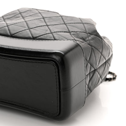 Chanel Aged Calfskin Quilted Gabrielle Backpack Black 10 of 10