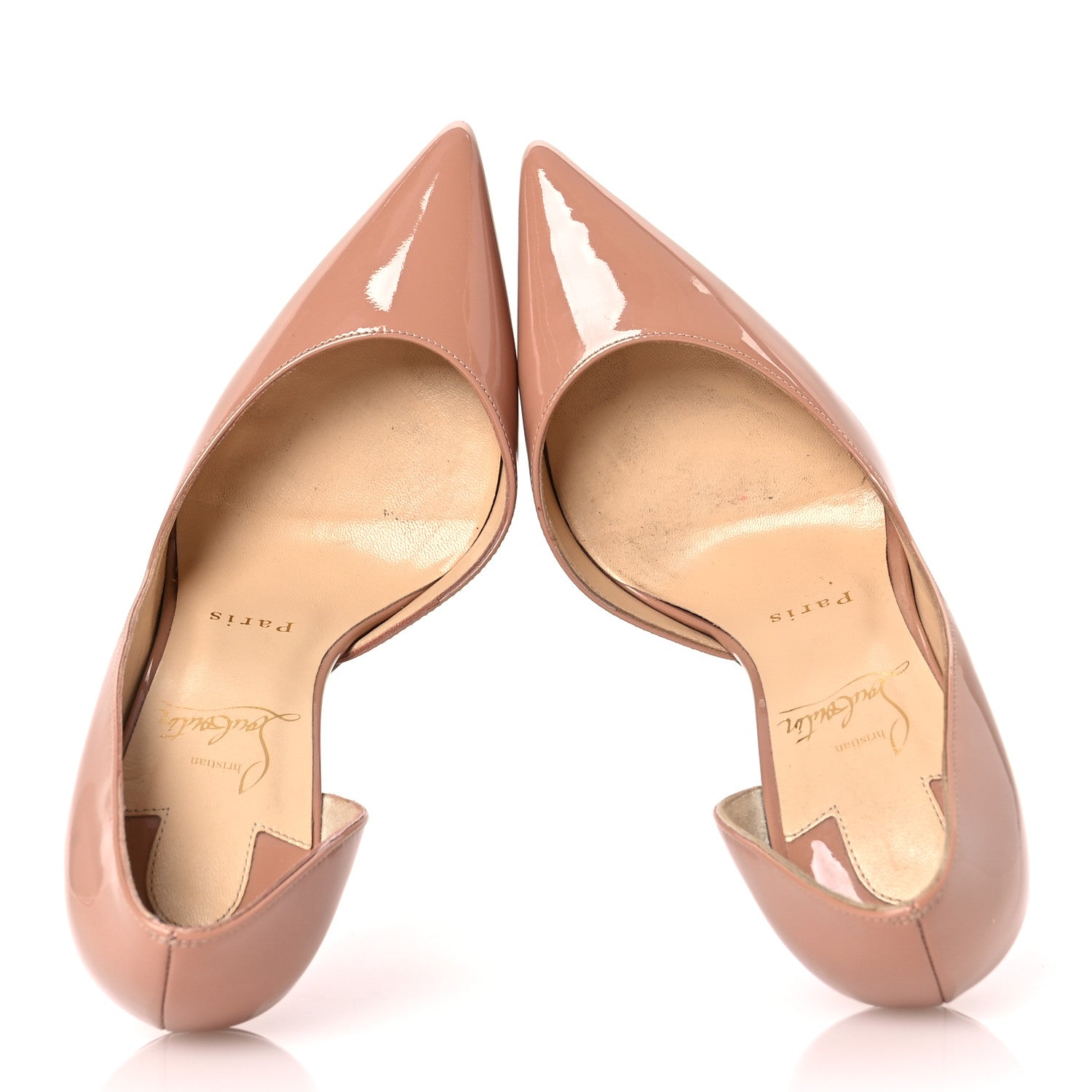 Christian Louboutin Patent Iriza 100 Pumps 35.5 Nude 2 of 12