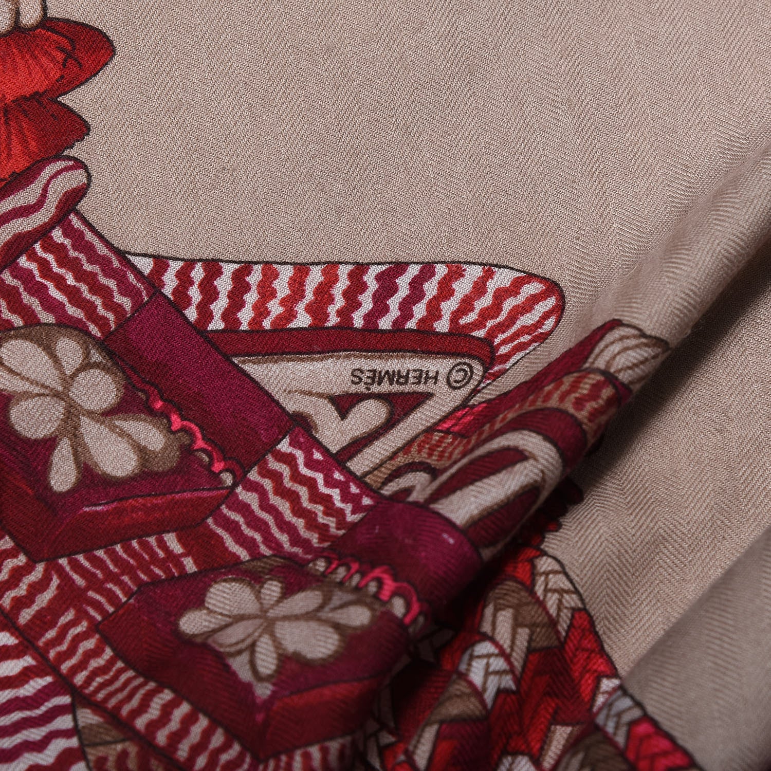 Hermes Cashmere Silk Selle d'Officier En Grande Tenue Shawl 140 2 of 5