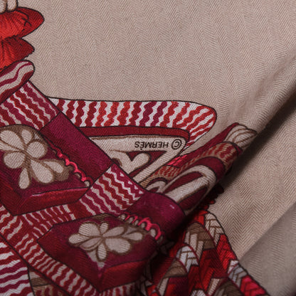 Hermes Cashmere Silk Selle d'Officier En Grande Tenue Shawl 140 2 of 5