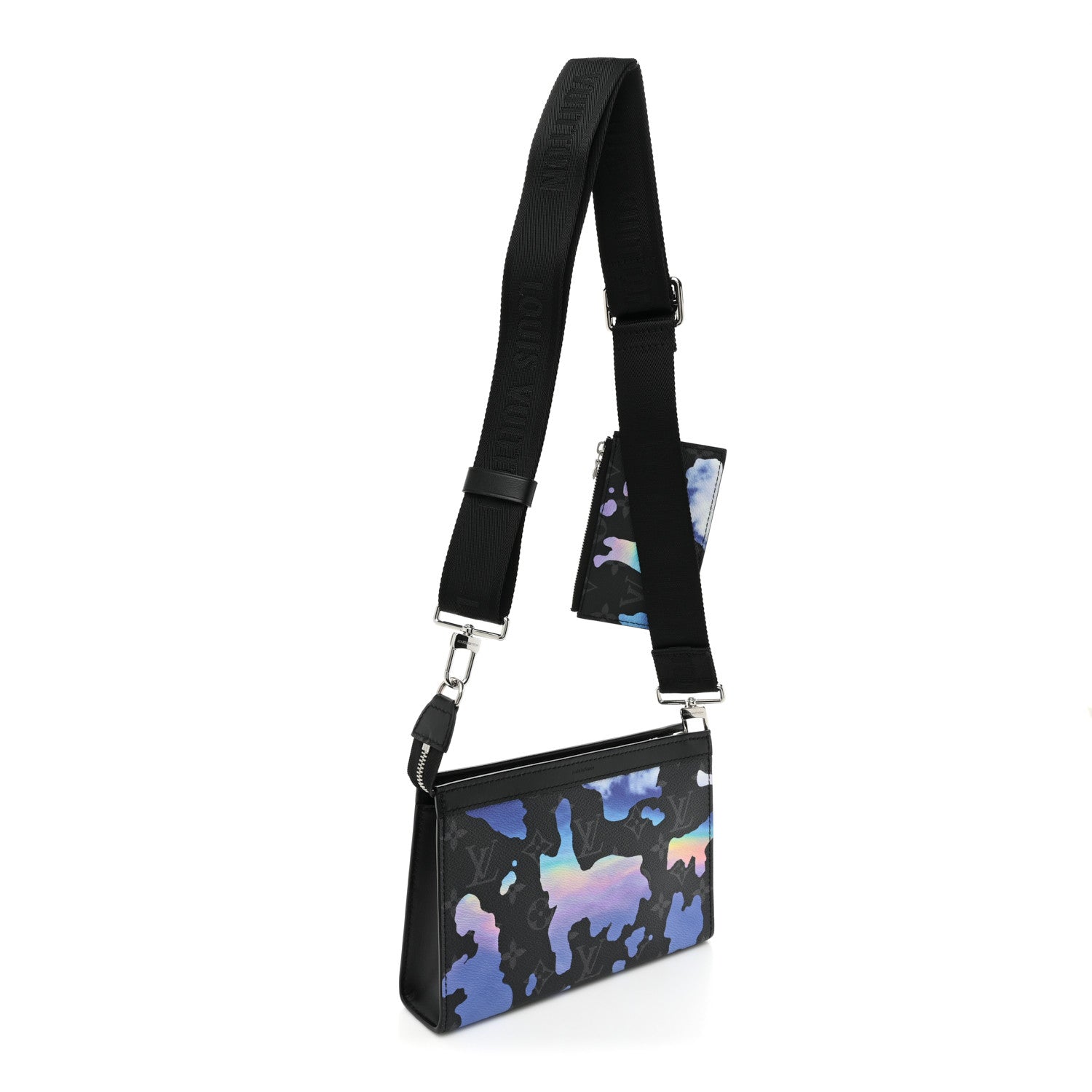 Louis Vuitton Monogram Eclipse Sunrise Room With A View Gaston Wearable Wallet Blue Purple 2 of 13