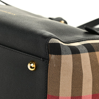 Burberry Grainy Calfskin House Check Small Canterbury Black 14 of 17