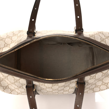 Gucci GG Supreme Monogram Calfskin Medium Nice Boston New Mystic White Beige Brown 5 of 8