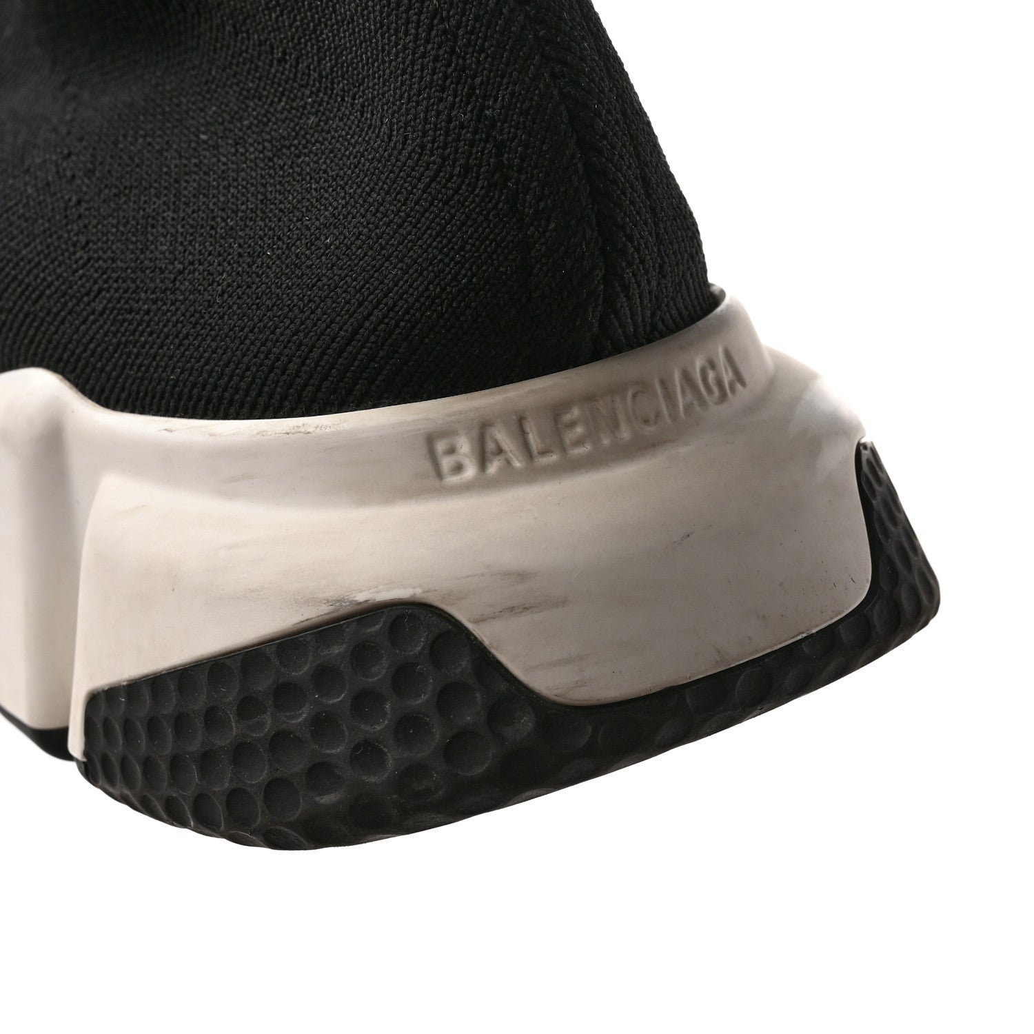 Balenciaga Technical 3D Recycled Knit Womens Speed Sneakers 40 Black White 12 of 13