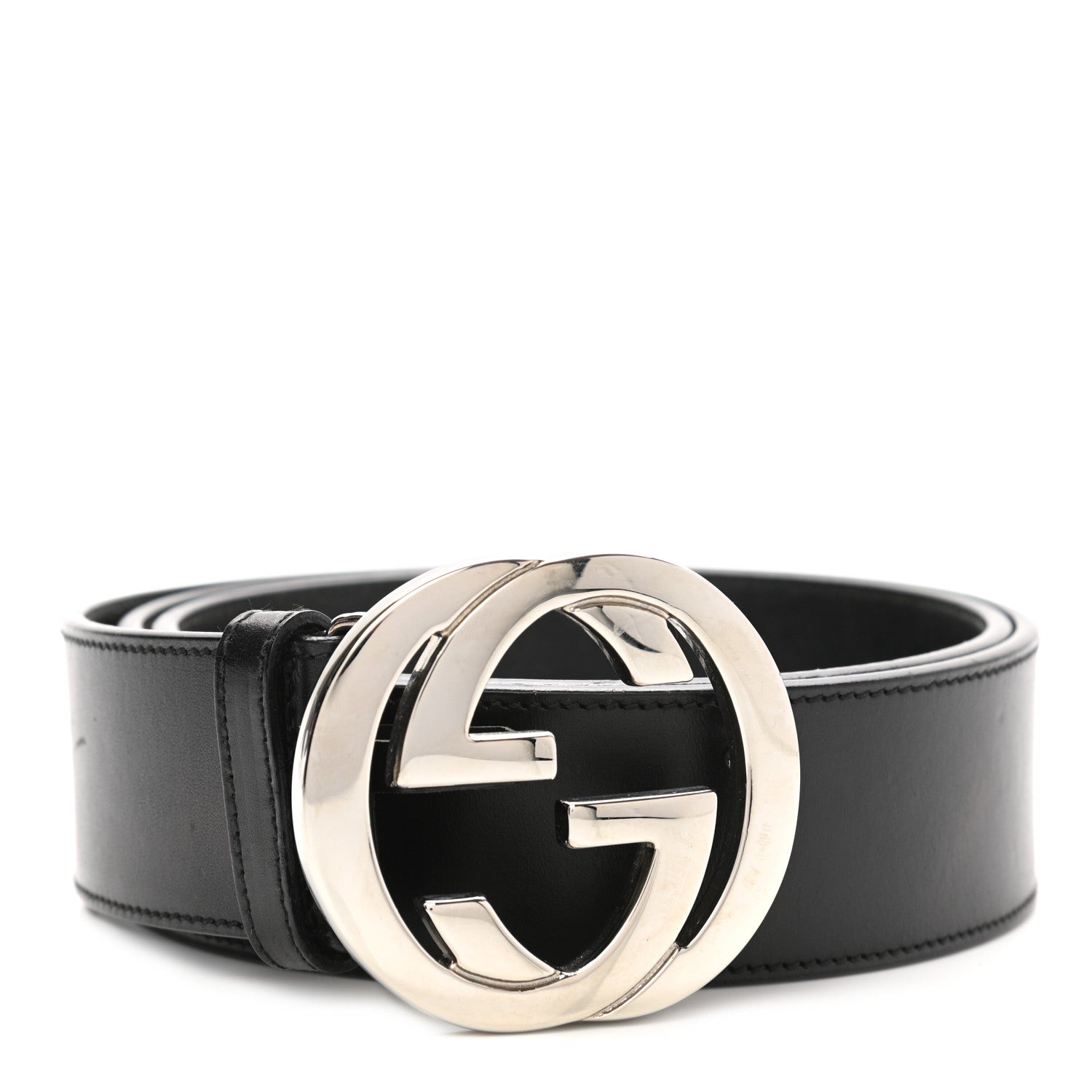 Gucci Calfskin Interlocking G 40mm Belt 90 36 Black 1 of 6