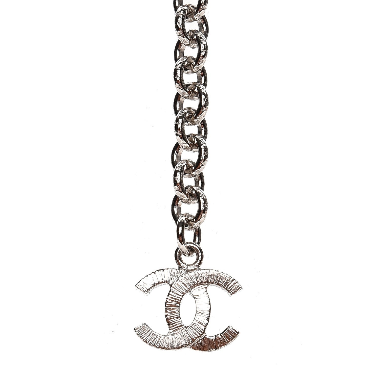 Ruthenium Baguette Crystal CC Beaded Long Necklace Black