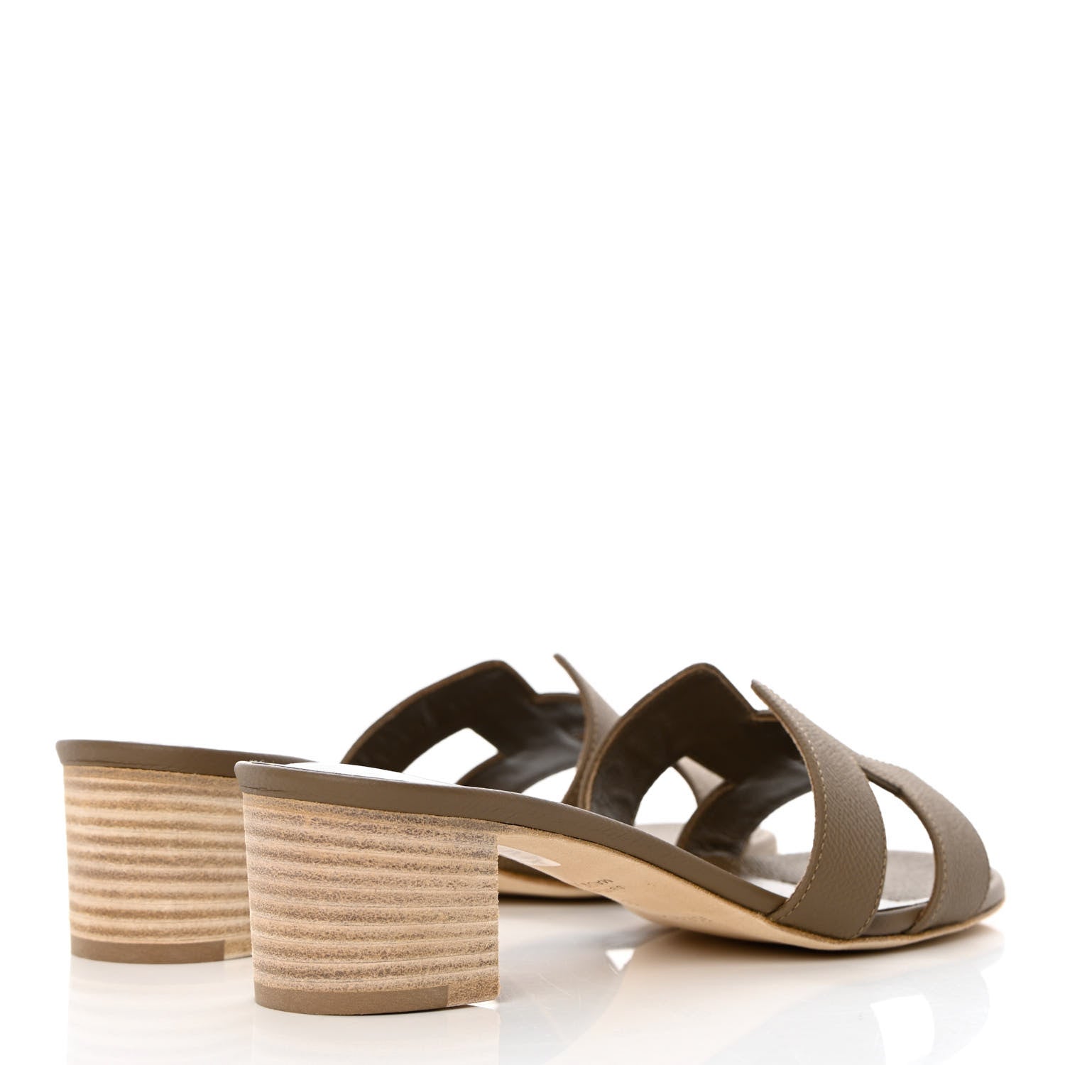 Hermes Epsom Oasis Sandals 38 Etoupe 8 of 18