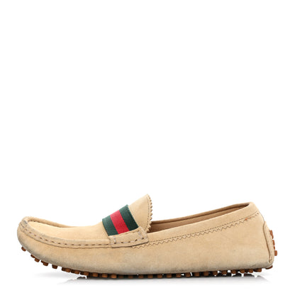 Gucci Suede Web Driver Loafers 36.5 Beige 1 of 10