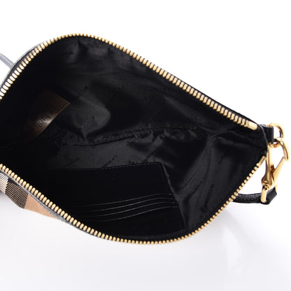 Burberry House Check Derby Peyton Crossbody Clutch Bag Black 5 of 7