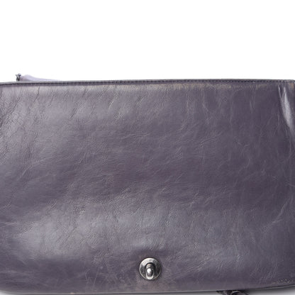 Chanel Calfskin Quilted Large CC Enchained Accordion Flap Grey 8 of 17