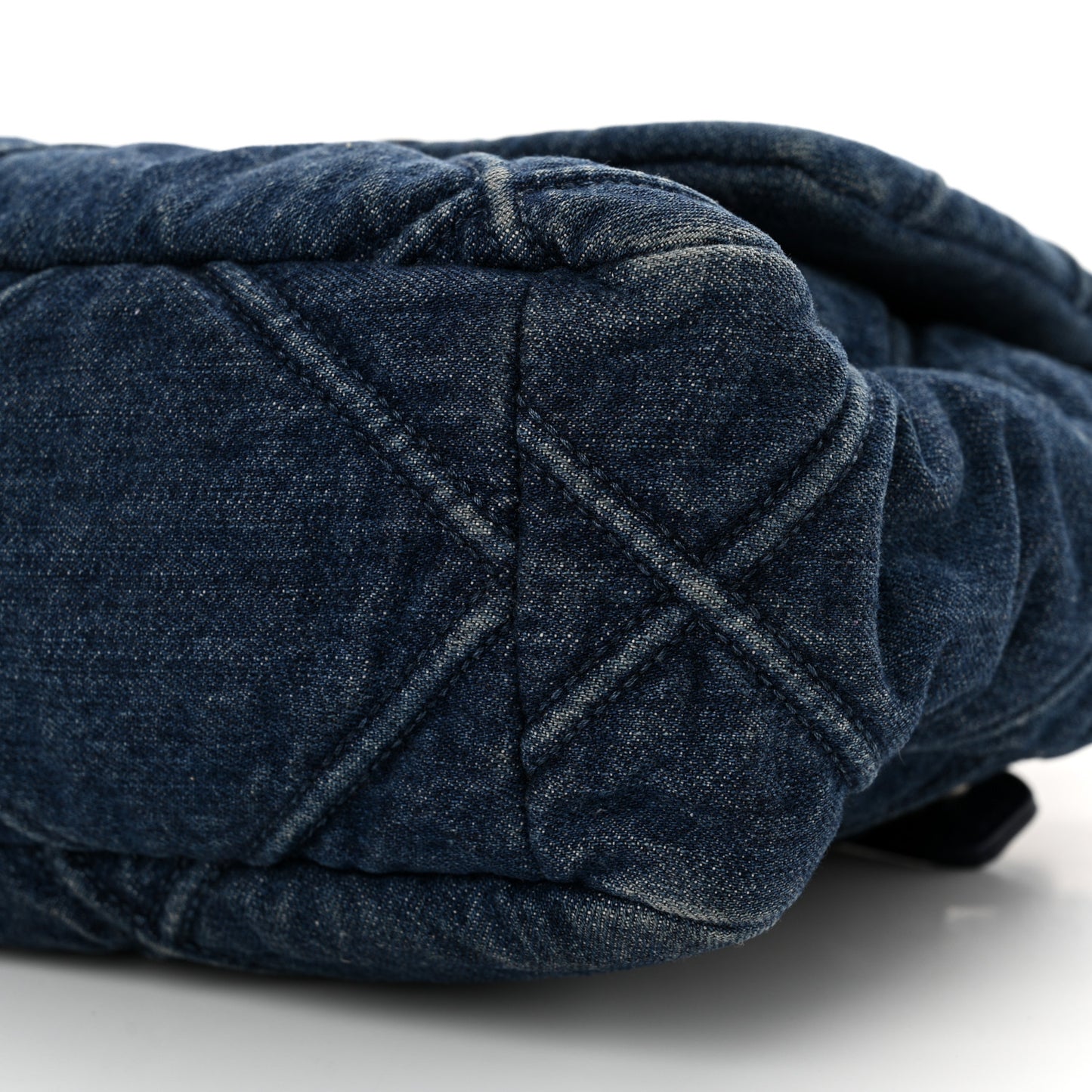 Denim Quilted Large Chanel 19 Flap Blue