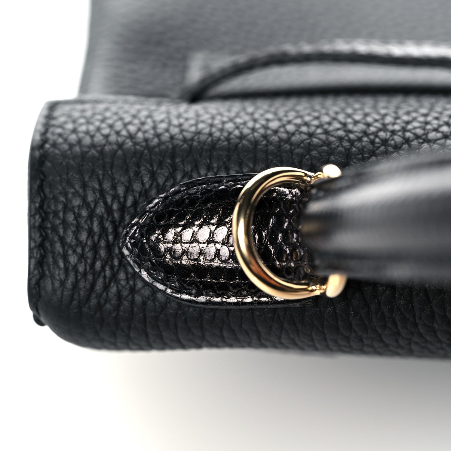 Hermes Togo Lizard Kelly Retourne Touch 25 Black 11 of 38