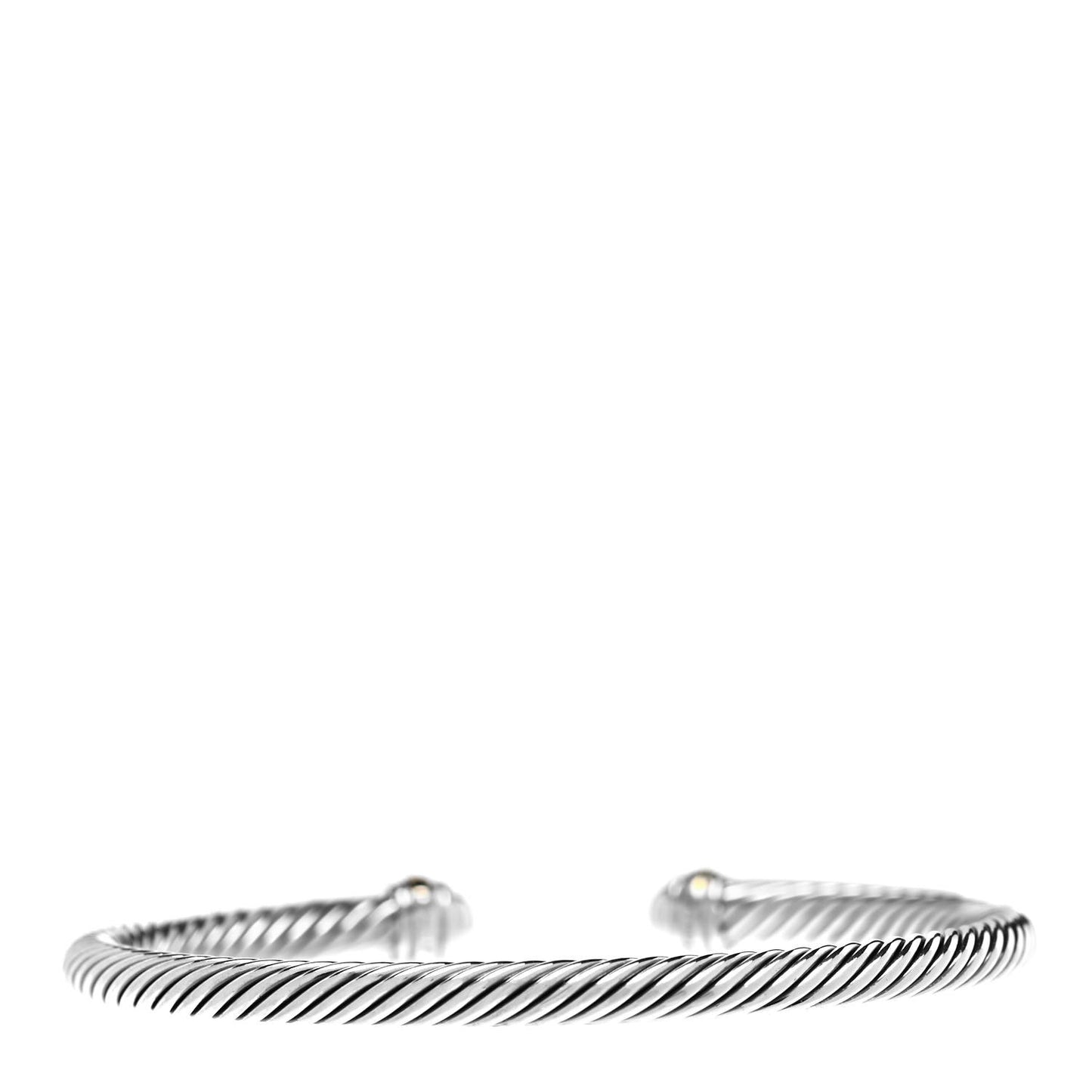 Sterling Silver 18K Yellow Gold 4mm Cable Classics Bracelet