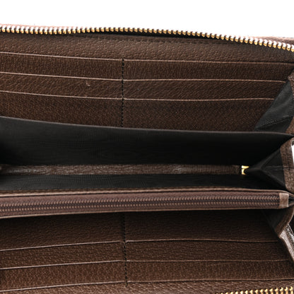 Gucci GG Supreme Monogram Web Ophidia Zip Around Wallet Brown 5 of 8