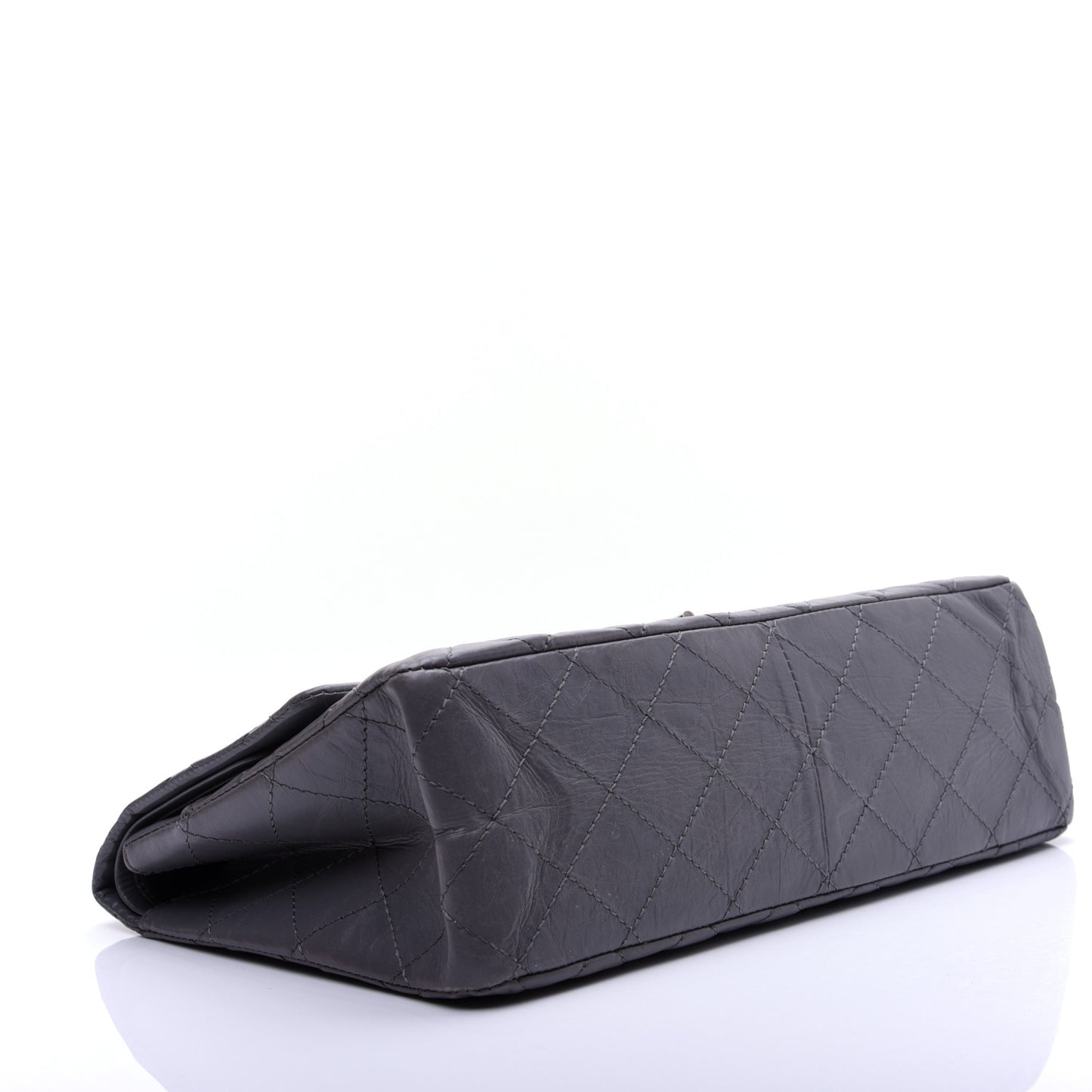 Aged Calfskin Quilted 2.55 Reissue 227 Flap Grey