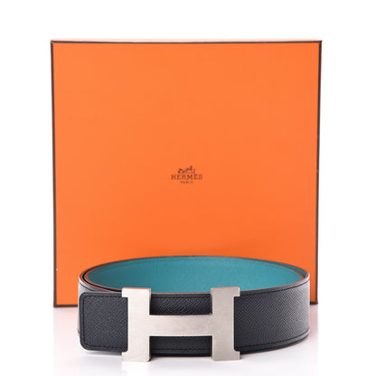 Hermes Epsom 42mm Constance H Belt 100 Bleu Paon Bleu Obscur 13 of 13