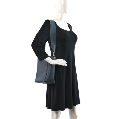 Celine Soft Grained Calfskin Small Sangle Bucket Bag Blue 2 of 8