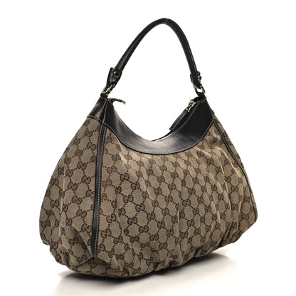 Gucci Monogram Large D Gold Hobo Dark Brown 3 of 12