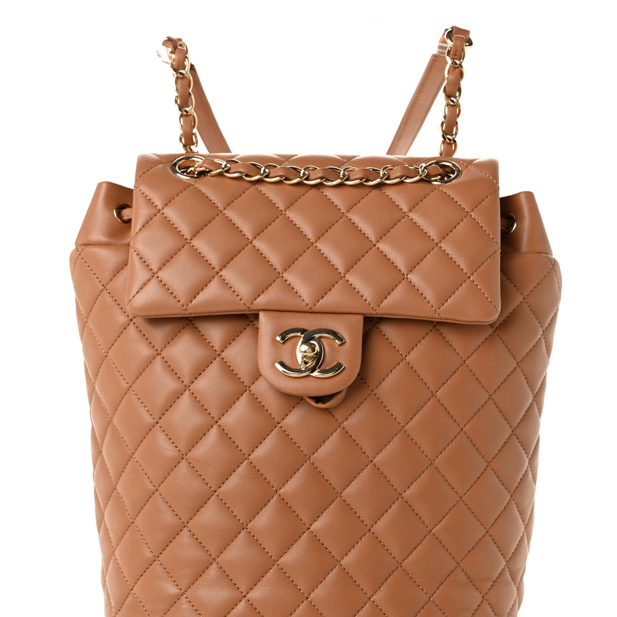 Chanel Lambskin Quilted Small Urban Spirit Backpack Brown 8 of 10