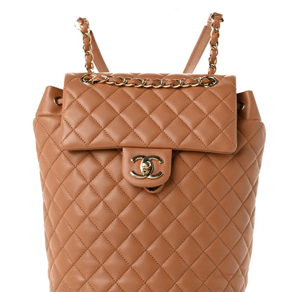 Chanel Lambskin Quilted Small Urban Spirit Backpack Brown 8 of 10