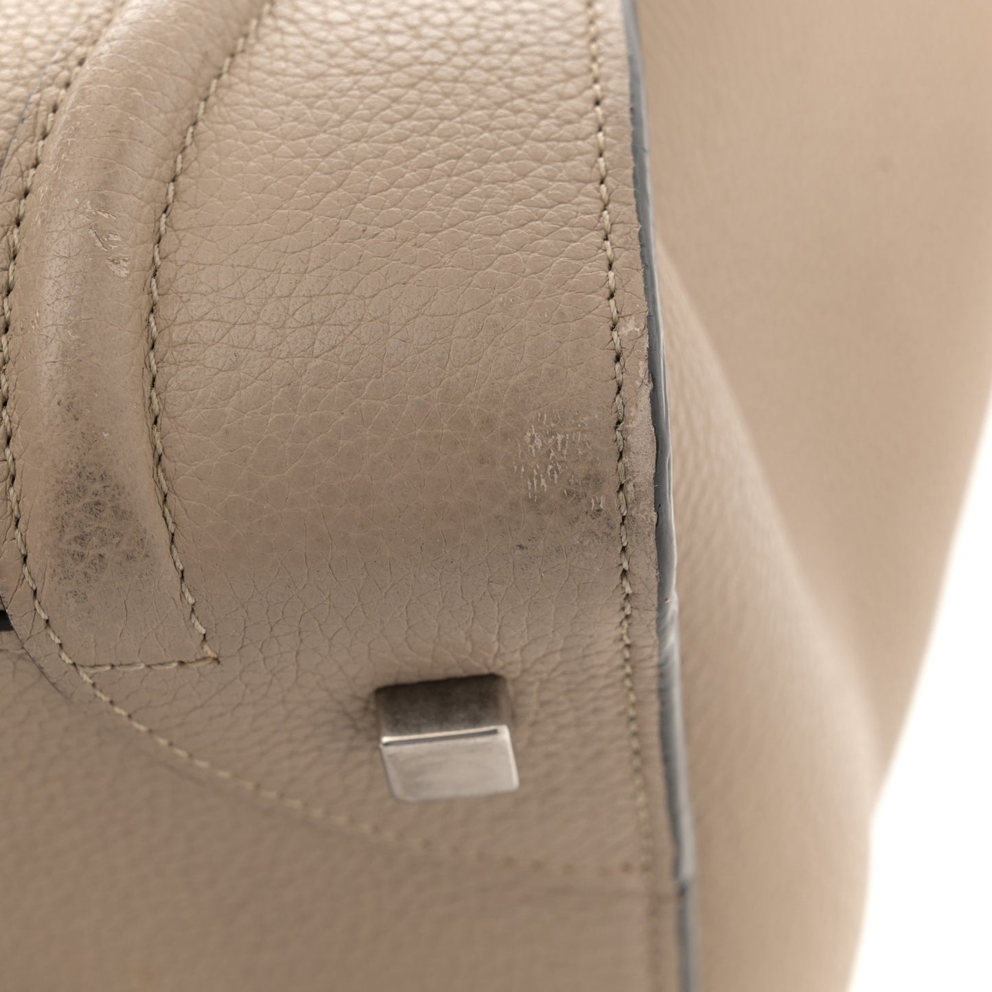 Drummed Calfskin Mini Luggage Dune