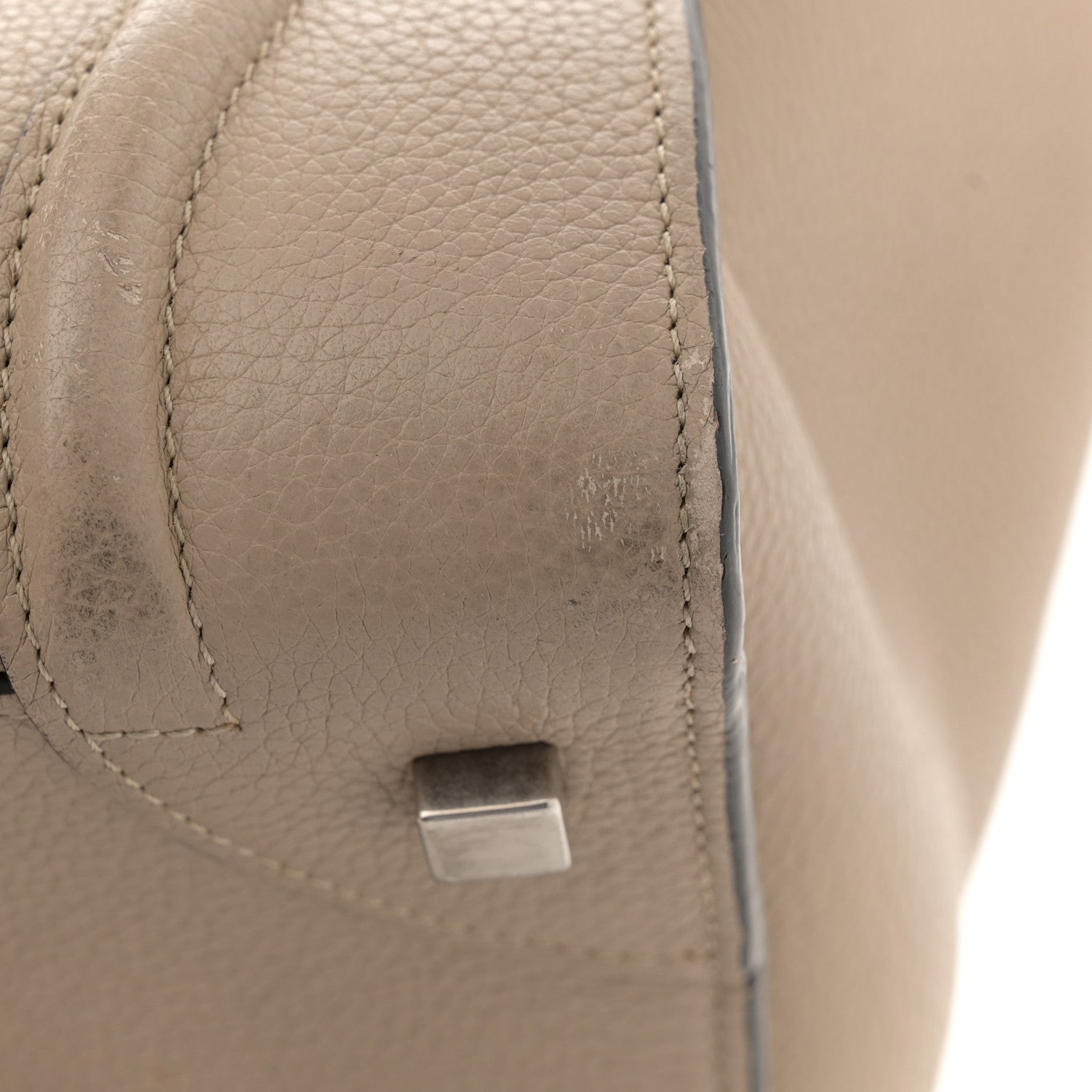 Celine Drummed Calfskin Mini Luggage Dune 15 of 17