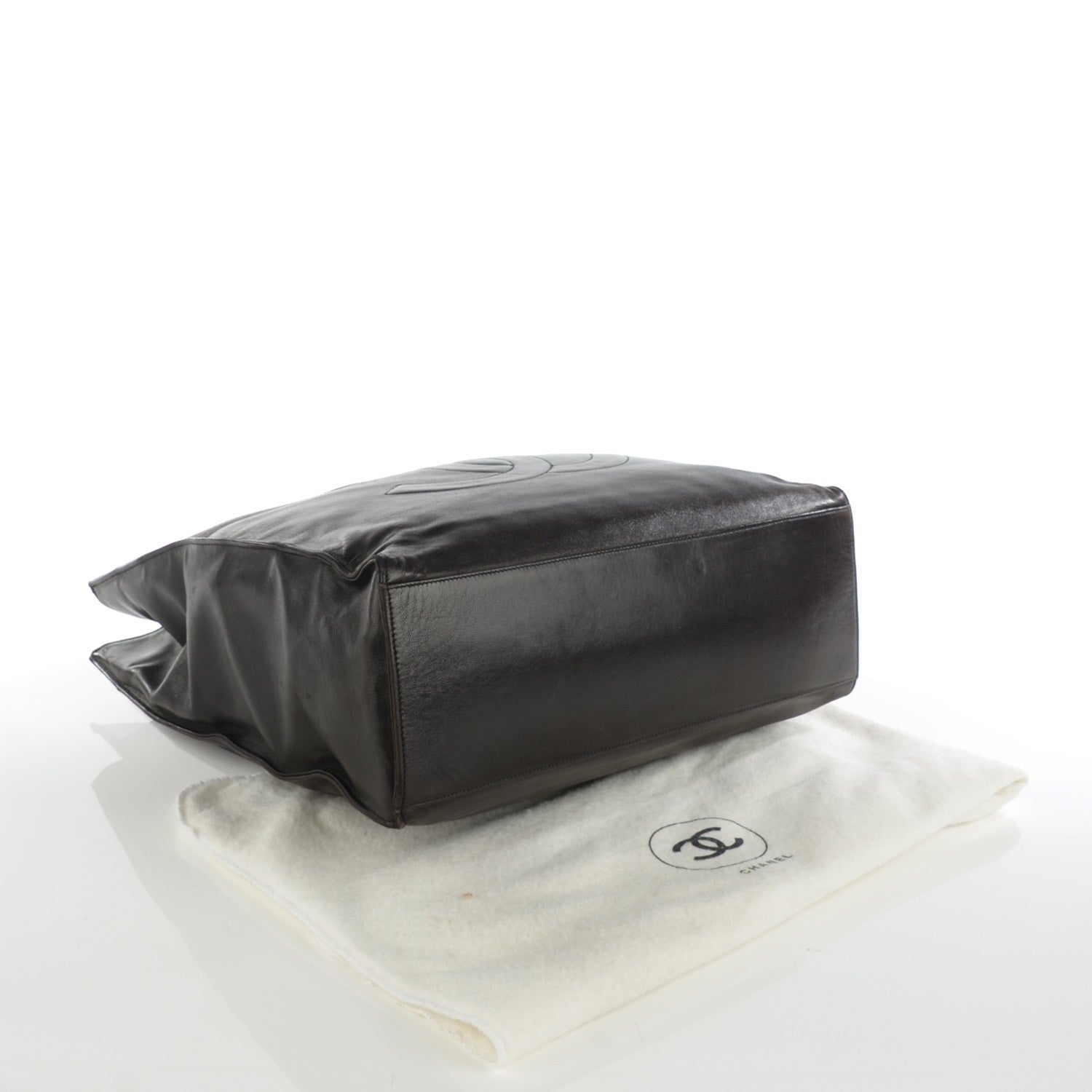 Chanel Lambskin CC Shopper Tote Black 4 of 9