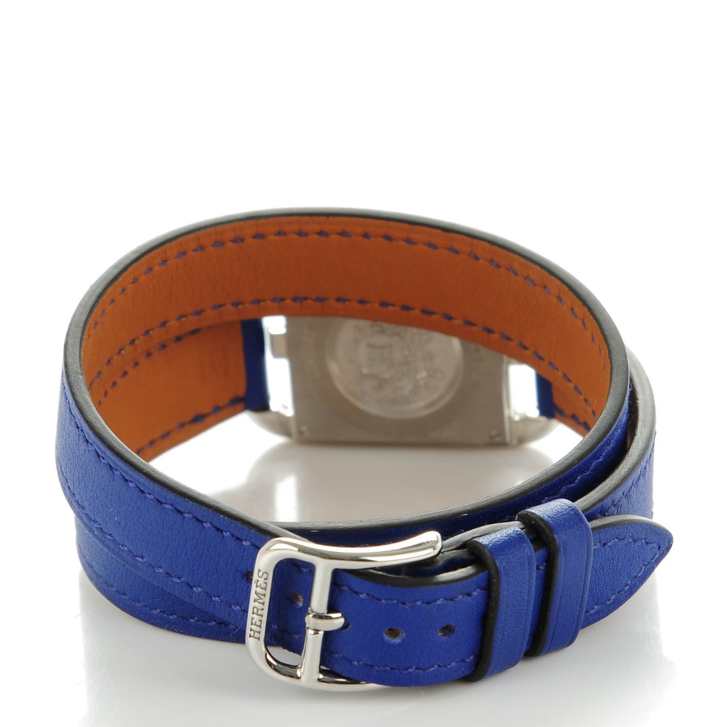 Hermes Stainless Steel Swift 23mm Cape Cod Double Tour Quartz Watch Bleu Electrique 4 of 10
