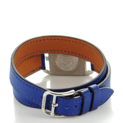 Hermes Stainless Steel Swift 23mm Cape Cod Double Tour Quartz Watch Bleu Electrique 4 of 10