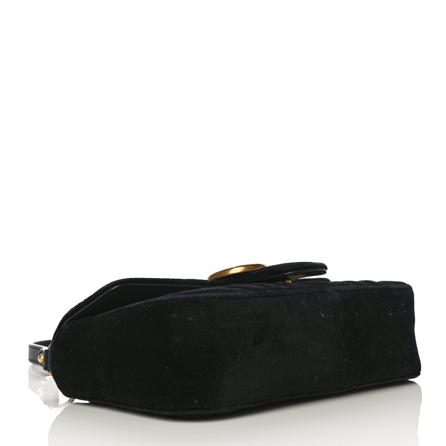 Velvet Matelasse Mini GG Marmont Shoulder Bag Black