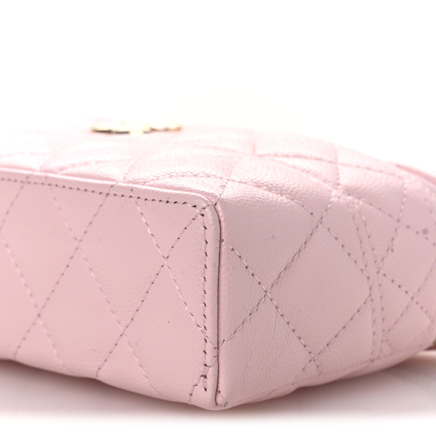 Chanel Caviar Quilted Top Handle Slim Vanity With Chain Light Pink 10 of 12