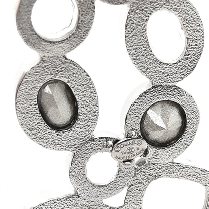 Chanel Crystal Baguette CC Brooch Silver 3 of 3