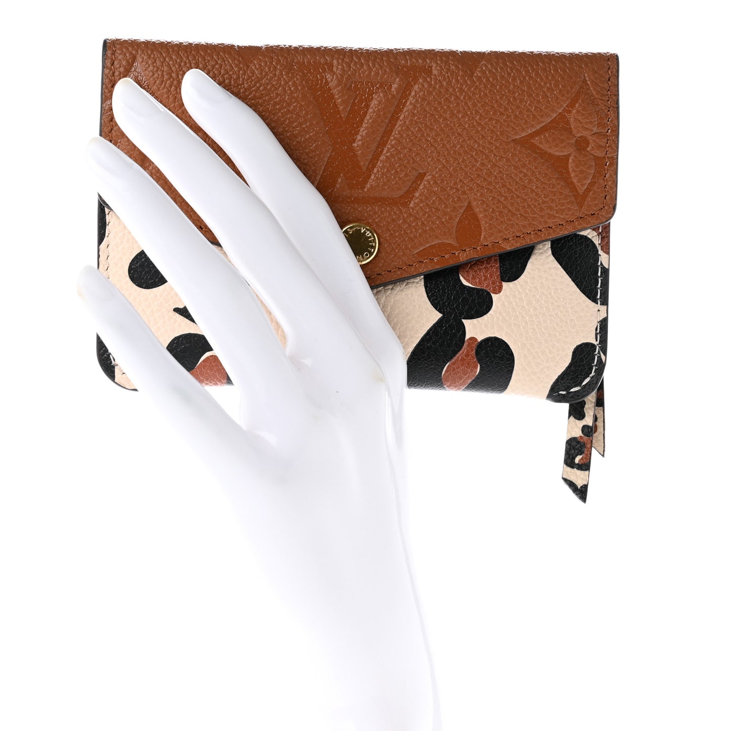 Empreinte Monogram Giant Wild At Heart Key Pouch Caramel