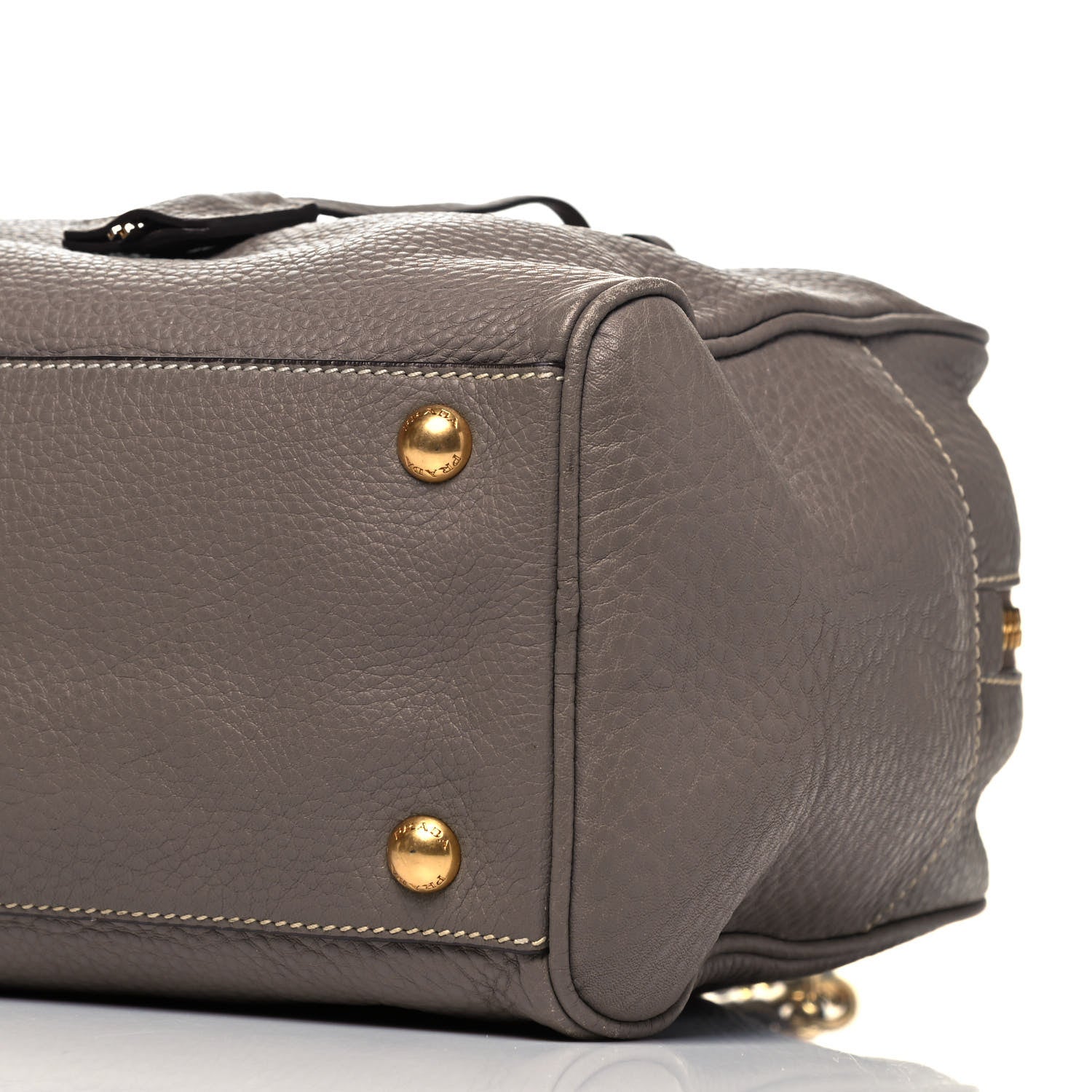Prada Vitello Daino Chain Satchel Argilla 6 of 9