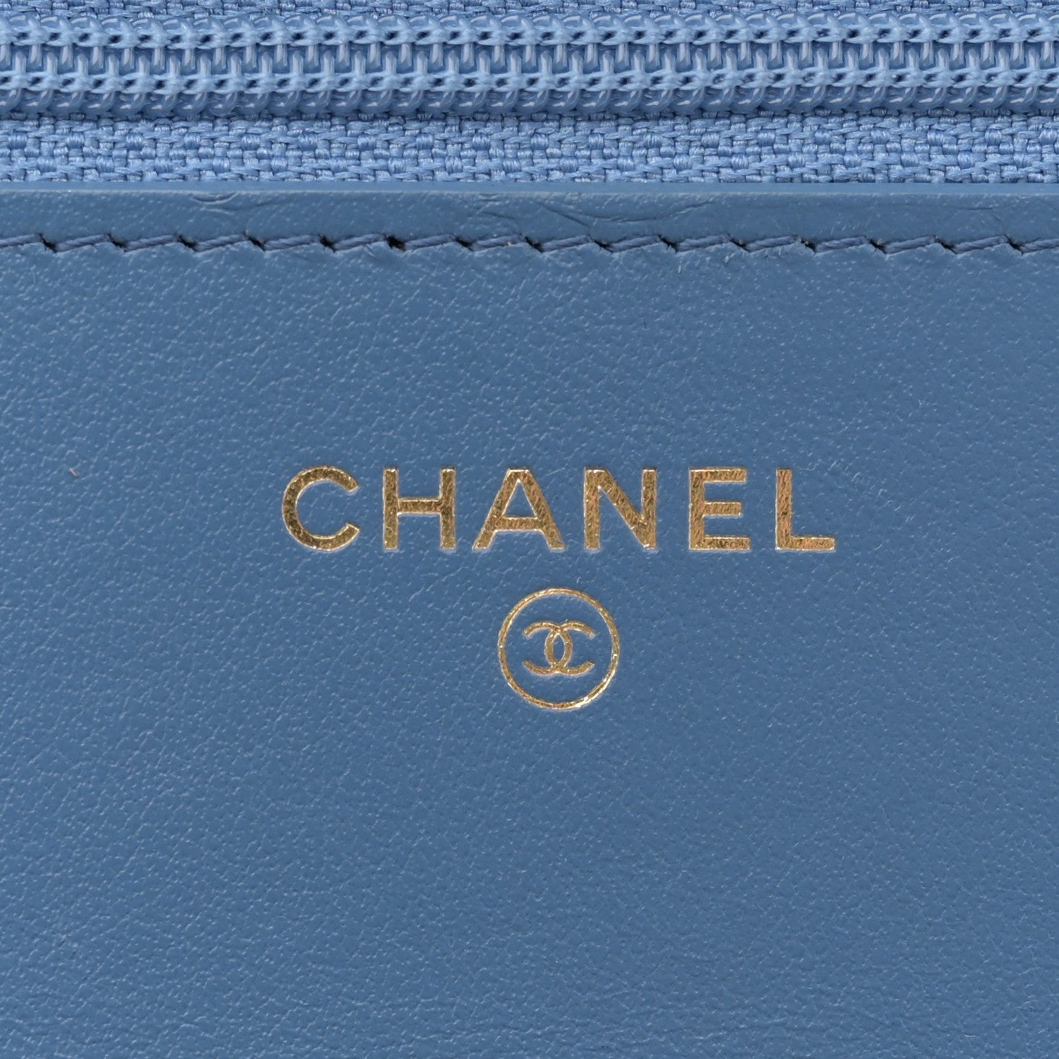 Chanel Denim Quilted Chanel 19 Wallet On Chain WOC Blue 6 of 11