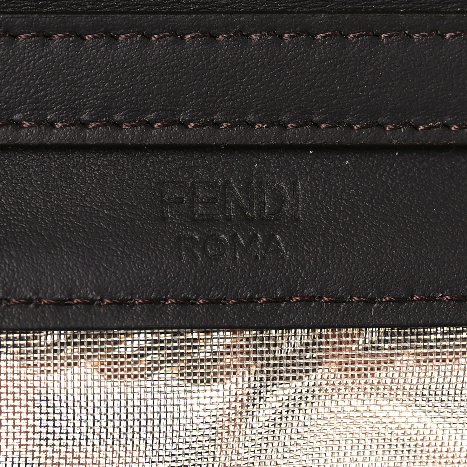 Fendi Mesh Vitello Century F is Fendi FF 1974 Small Kan I Shoulder Bag Marrone Black Ebano 5 of 8