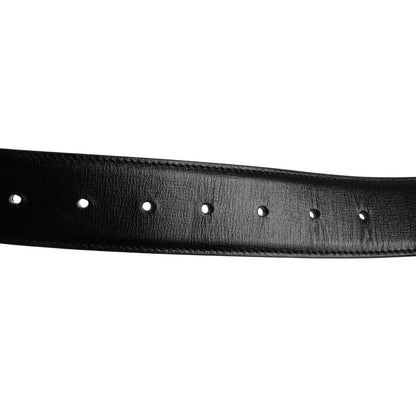 Gucci Azalea Calfskin Enamel Monochrome Double G 40mm Belt 100 40 Black 3 of 5