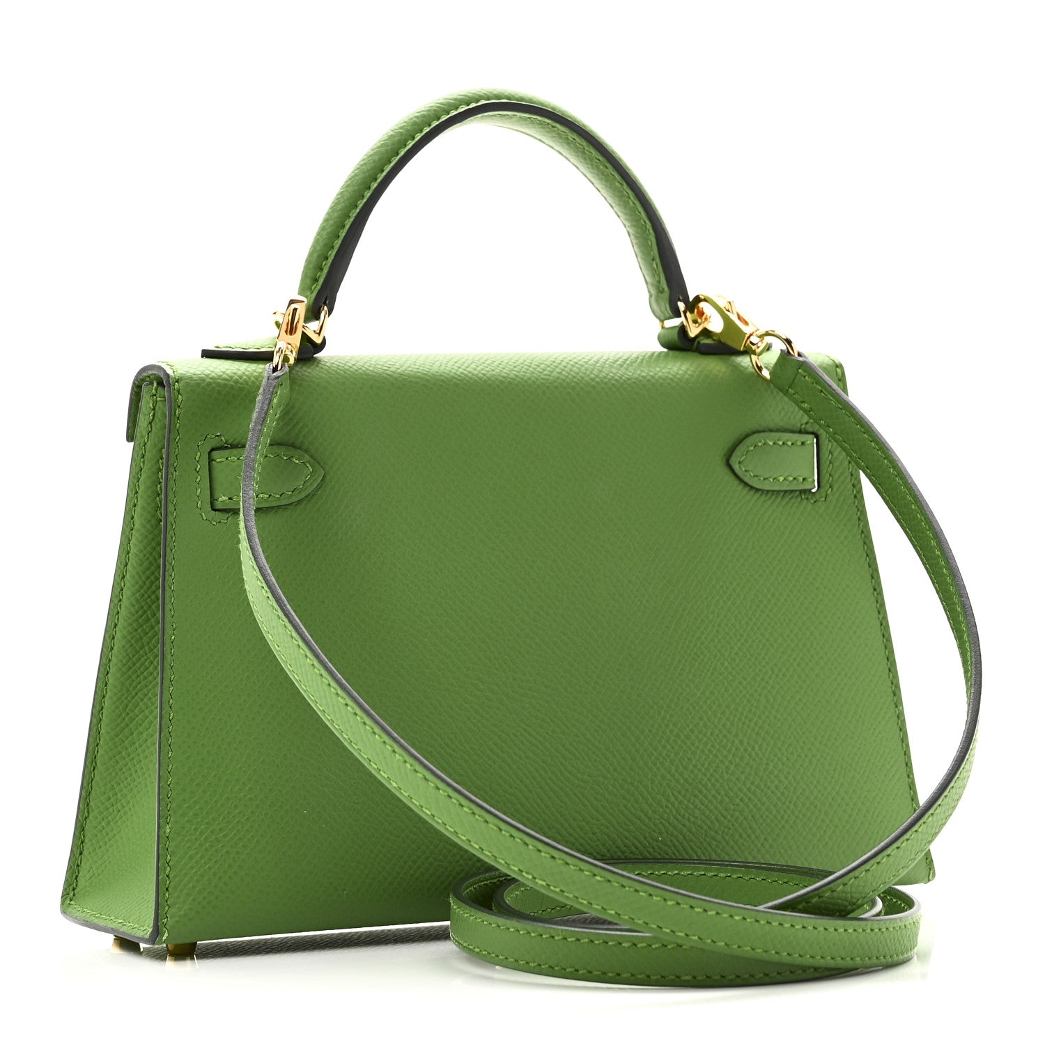 Hermes Epsom Mini Kelly Sellier 20 Vert Yucca 3 of 10