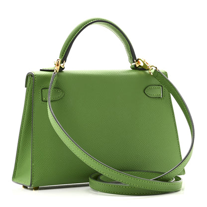 Hermes Epsom Mini Kelly Sellier 20 Vert Yucca 3 of 10