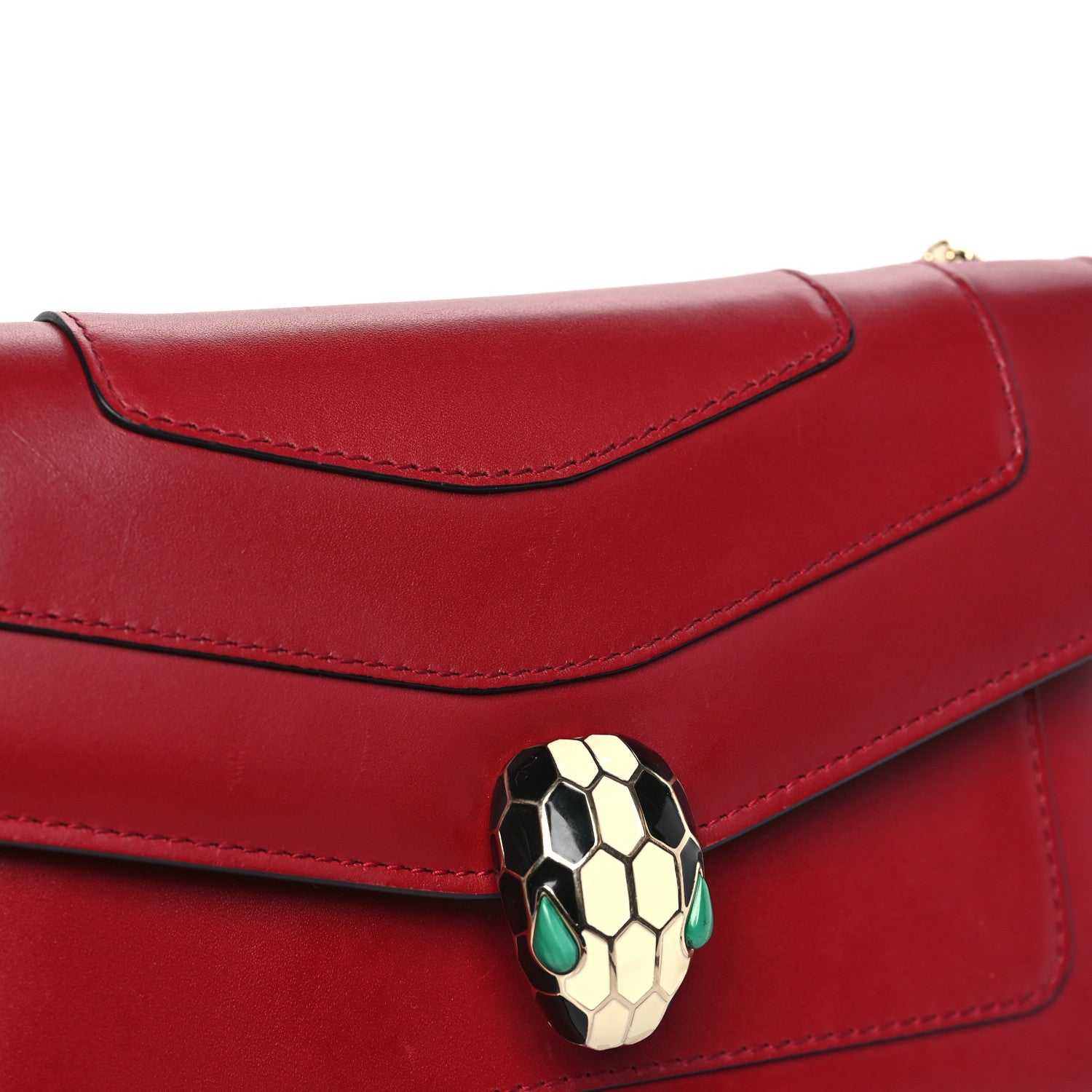 Bulgari Calfskin Serpenti Forever Crossbody Bag Ruby Red 10 of 10