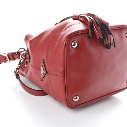 Prada Soft Calfskin Bucket Bag Fuoco 9 of 10