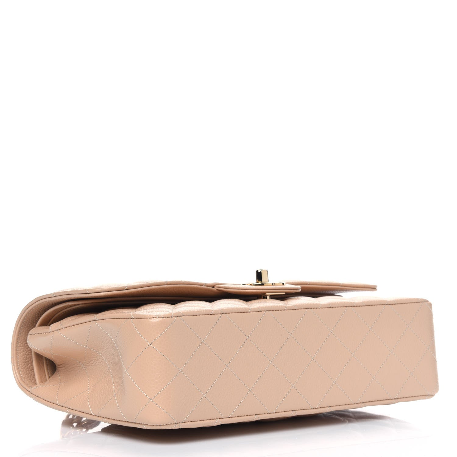 Chanel Caviar Quilted Medium Double Flap Beige 3 of 5