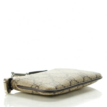 Gucci GG Supreme Monogram Selleria Key Case Beige Ebony Cocoa 4 of 7