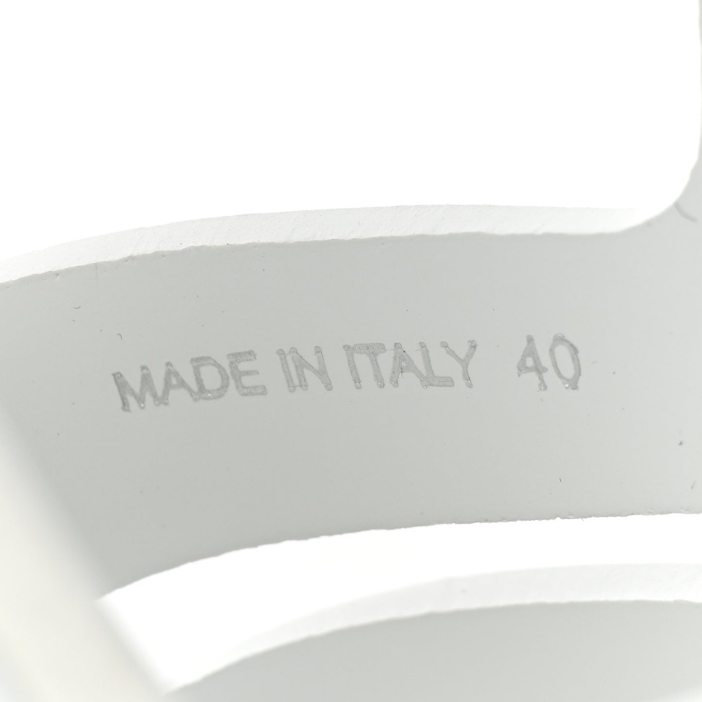 Foam Rubber Metal Triangle Logo Monolith 55mm Cage Sandals 40 White